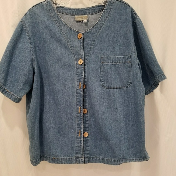 Coldwater Creek Tops - Coldwater Creek Denim Top